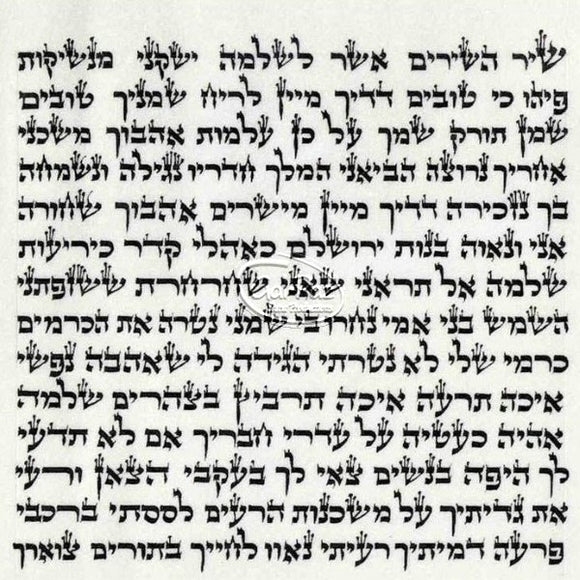 שיר השירים בהברה חסידית <br> Shir Hashirim Chasidit